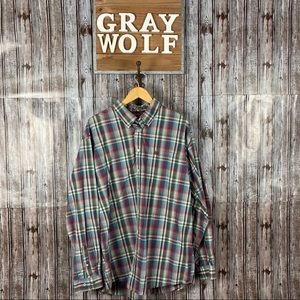 Cinch Men’s Button Down XL Gray/Red Western